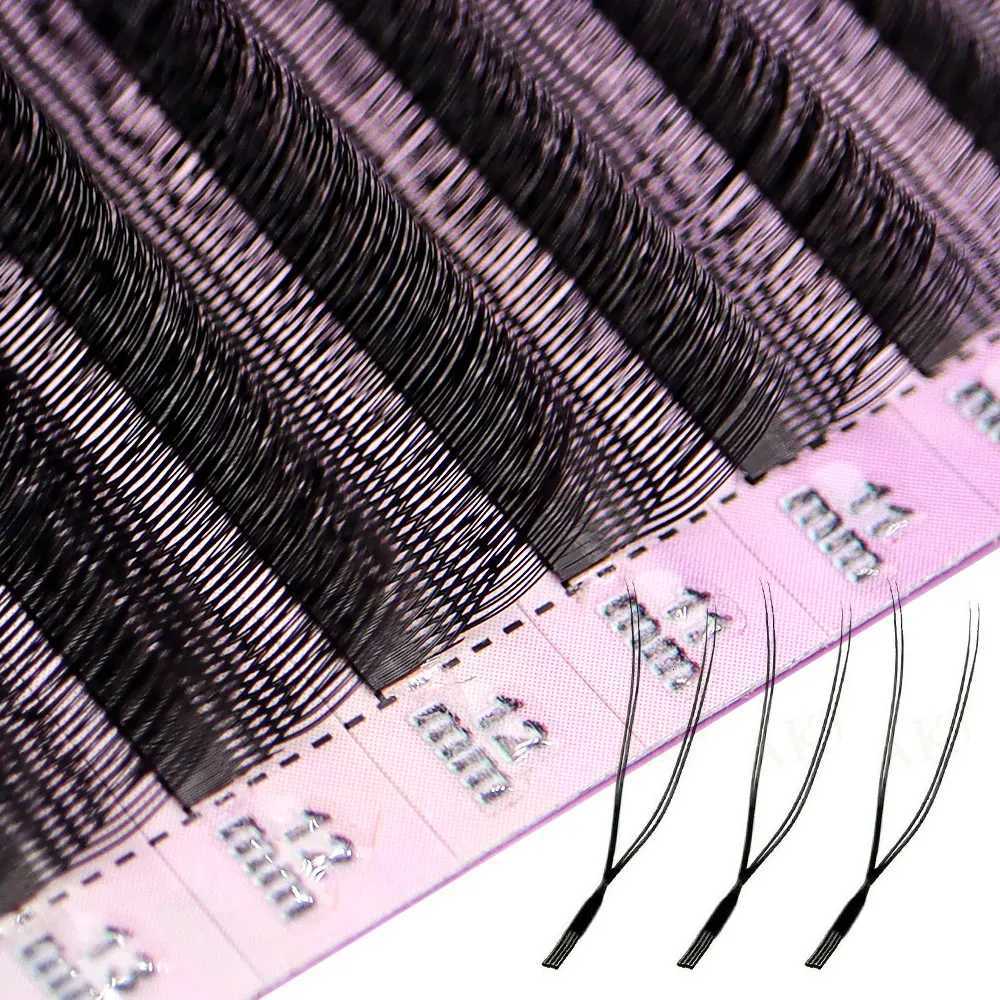 Handmade Matte Black Super Soft Double Tips 2D CC Volume U Shape Y Lash Extension Light weight Premade Fans Eyelash ExtensionT251117