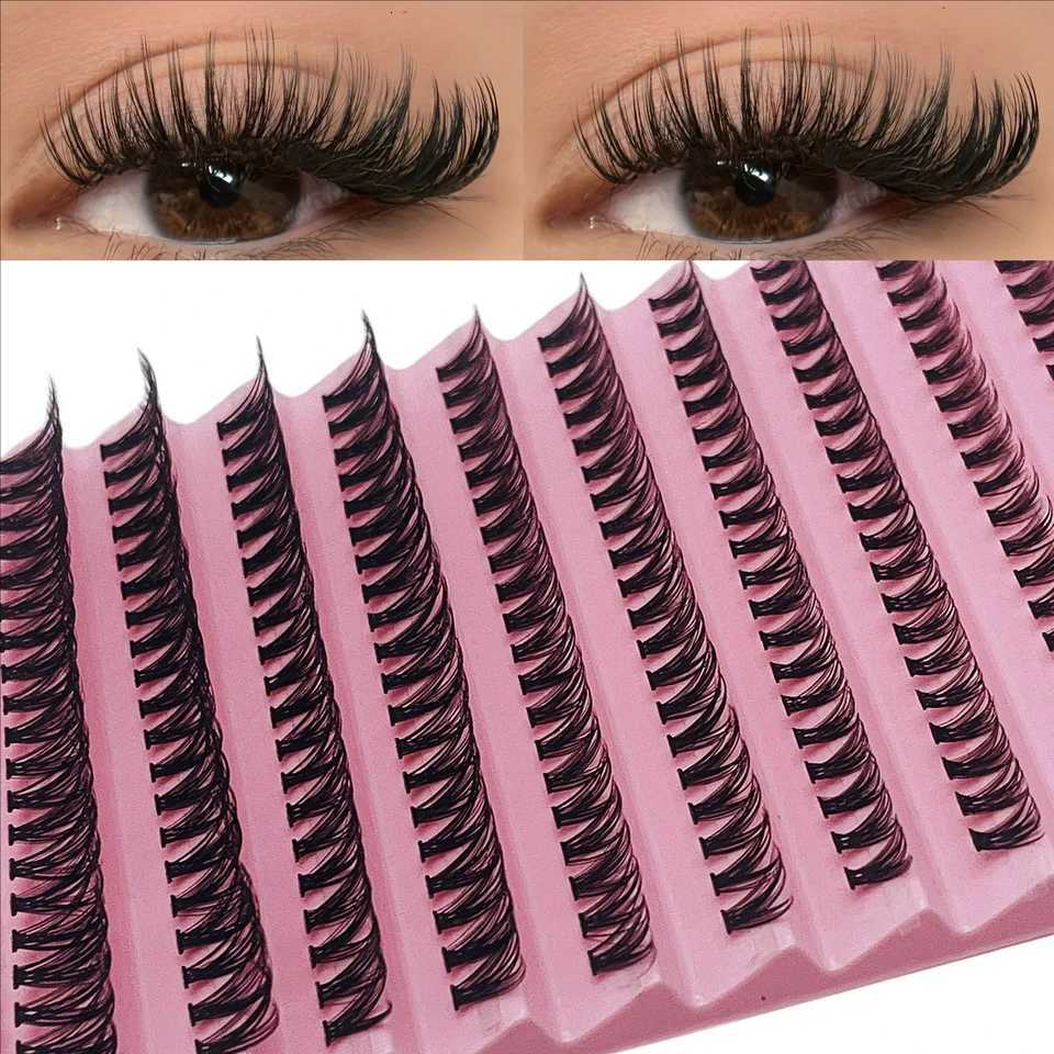 MJ Individual Lashes 8-16mm 200pcs Cluster Lashes Natural Look Mixed Tray DIY Eyelash Extension Volume Lash Clusters EyelashesT251117