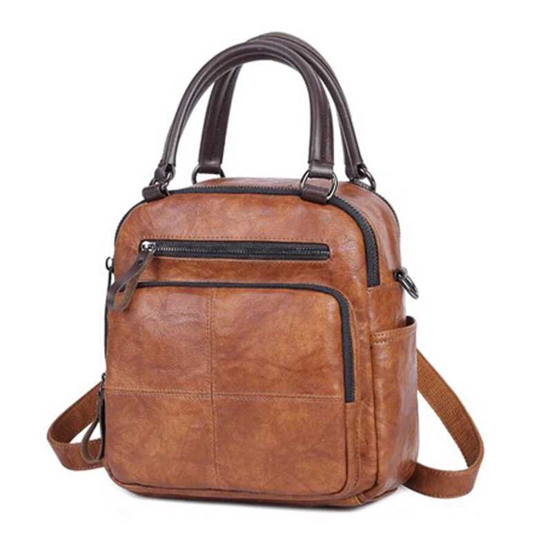 MOTAORA 2025 New Women Handbag Multifunction Leather Flap Bag Ladies Vintage Casual Backpack For Women Small Shoulder Bag FemaleW251115