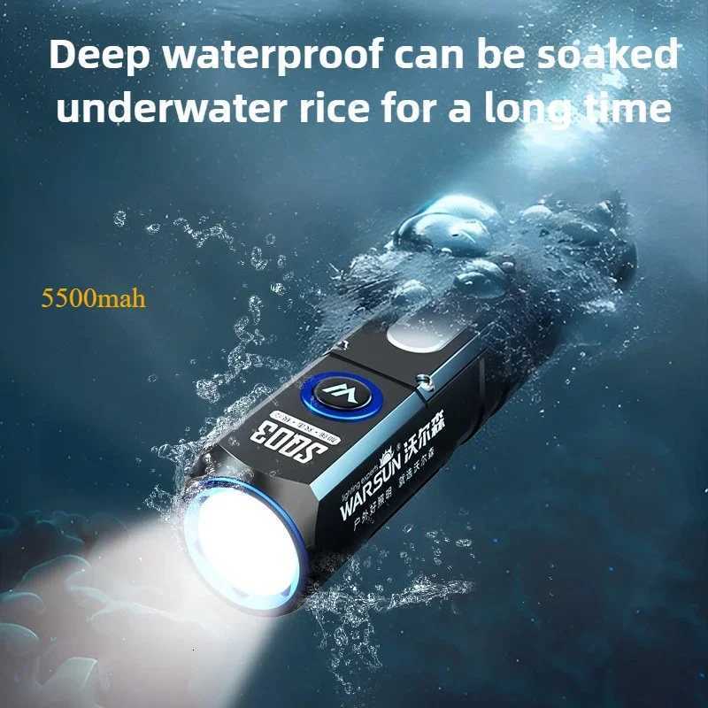 SQ03 Aluminum Alloy Waterproof Rechargeable Flashlight for Camping and Outdoor with Super Bright Magnet Handheld LED-High Lumens M251117