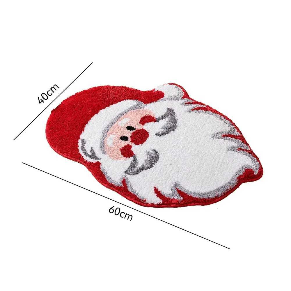 2024 Anomalous Floor Mat Christmas Tree Santa Claus Bathroom Floor Mat Living Room Entrance Door Mat Holiday Decoration CarpetM251117