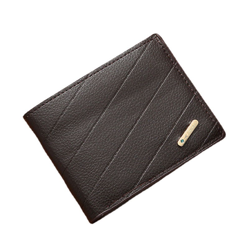 new men's wallet Men short multi-card fashion leisure wallet young men thin two fold horizontal soft wallet