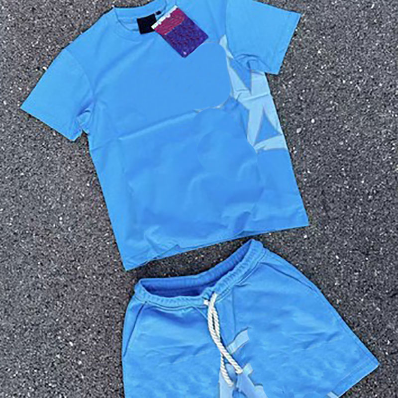 Designer Men's T-Short Sleeve Cotton Letter Printed Mountain Print High Street Style Short Sleeve Breathable Casual Shirts Summer Set Of Coordinated items Size S-3XL