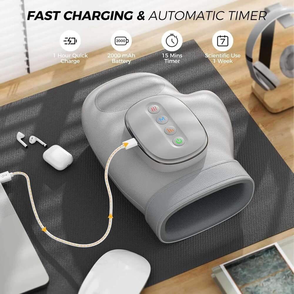 Hand Massager with Heat Relief, 3 Massage 4 Temperatures 5 Compression Models Therapy Gloveitis & Wrist Carpa