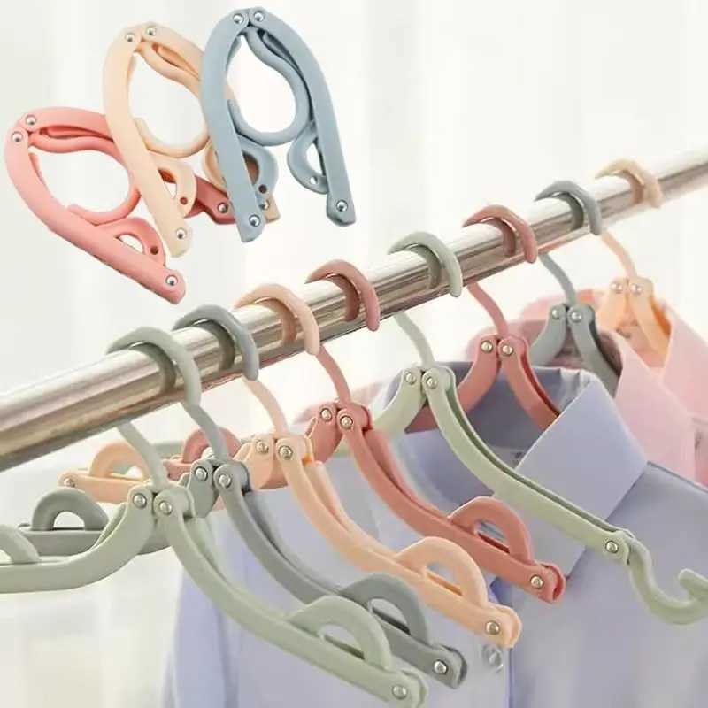 Foldable Plastic Travel Hanger Adjustable Multi-Functional Clothes Hanger for Home and Travel Hangers Convenient Hanger C251117