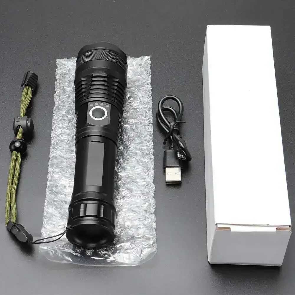 USB Rechargeable LED Flashlights High Lumens Super Bright Tactical Handheld Flash Light ZoomableWaterproof Emergency Lantern M251117