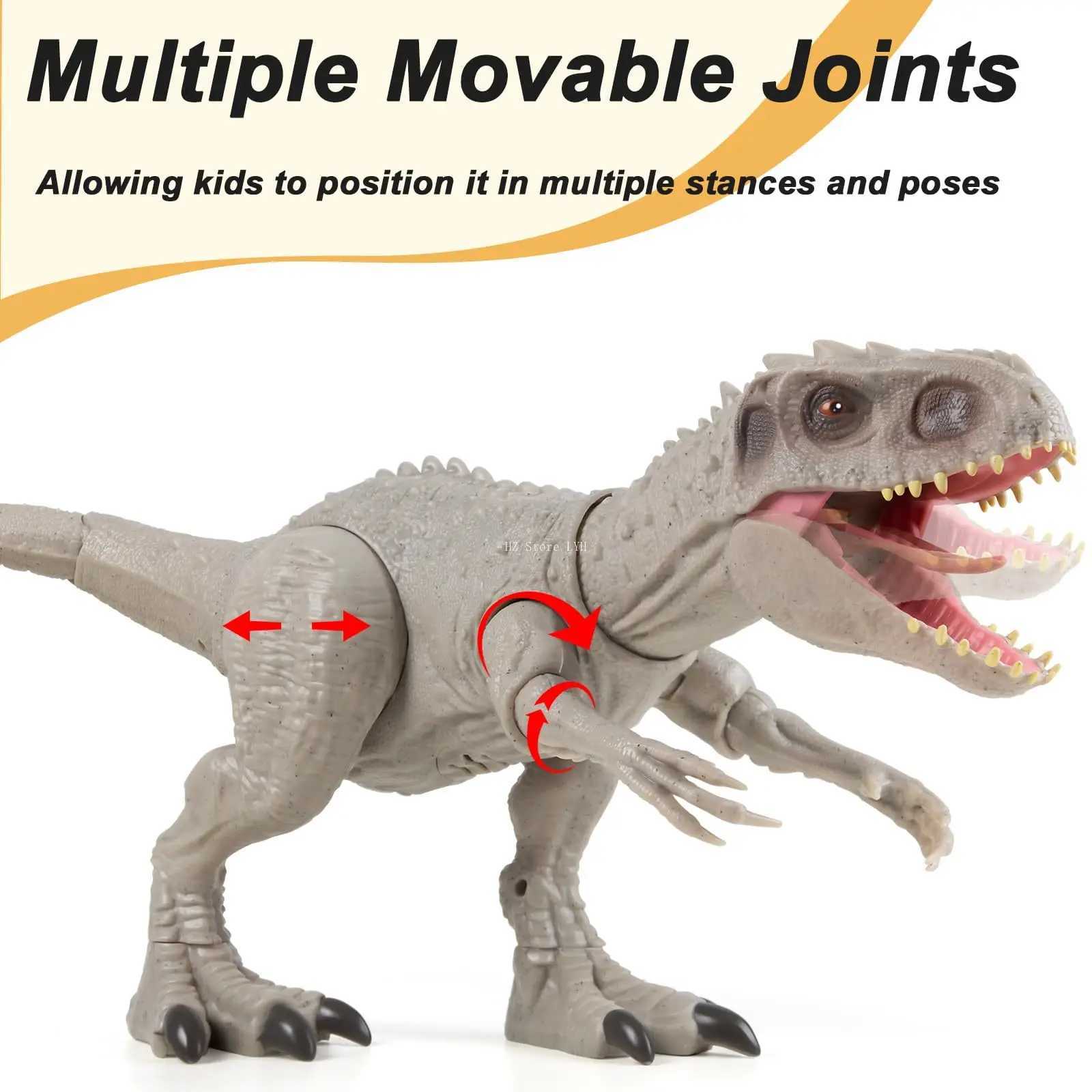 Indominus RexTyrannosaurus Rex Dinosaur Toys with SoundAttackRoarLight and Motion T Rex Dino Toy for Kids Birthday GiftY250417MEDJ
