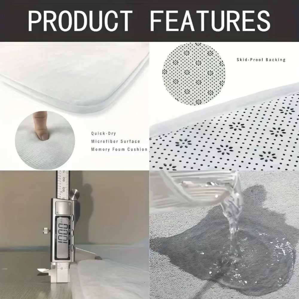 Christmas Blue Hat Dwarf Snowman Carpet Home Decoration Entry Door Bathroom Anti-Slip And Super-Absorbent Floor MatM251117