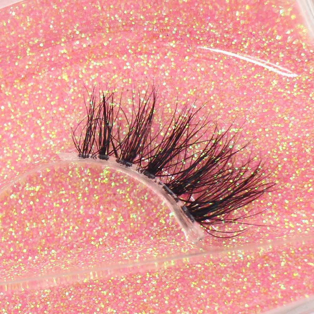 Maquillaje Mink Lashes 3D Half False Eyelash Make Up Lashes Extension Natural short False Cils Clear Band Hand Made Lashes H03T251117