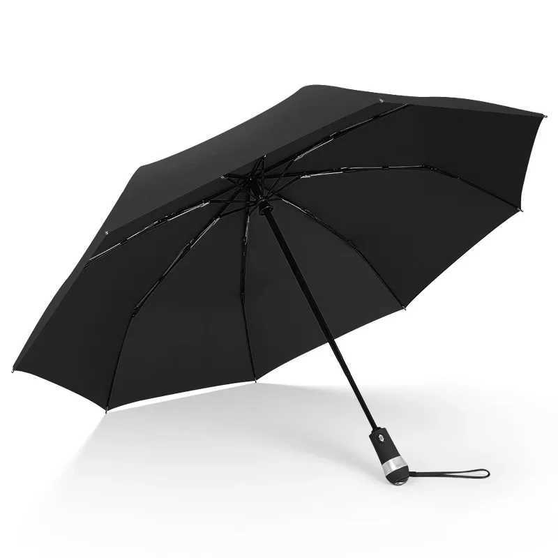 LED Light Umbrella Automatic Windproof Folding Umbrella Men Women Flashlight Outdoor Umbrellas Foldable 8 Bones Strong C251117