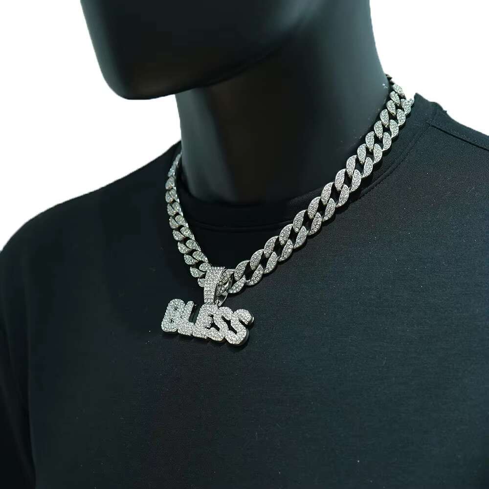 DHcollections Gold Plated Alloy Cuban Chain Hip - Hop Pendant Necklace