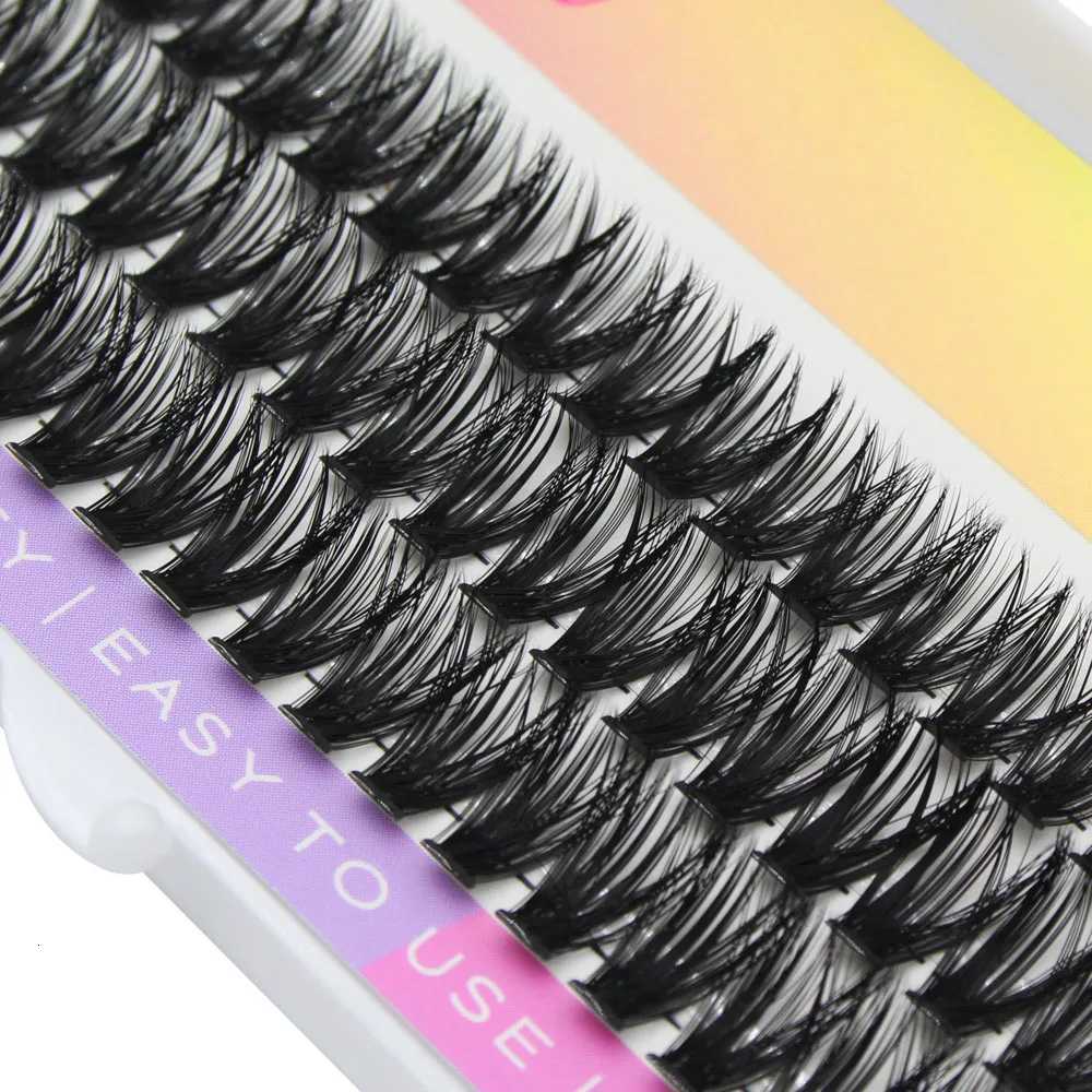 Moonlily High Quality Premium Silk Cluster Eyelashes Extensions Natural Long 3D Volume Effect Faux Bunche Individual Makeup LashT251117