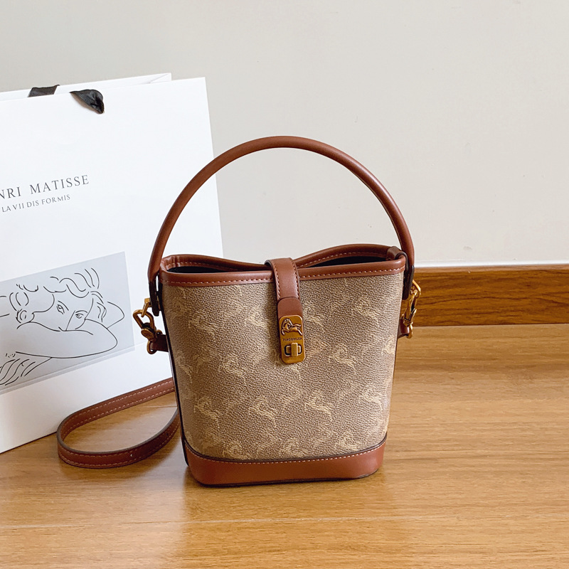 Free shipping bag, women's elegant bucket bag, versatile and fashionable single-shoulder crossbody bag for ladies 2025s hot