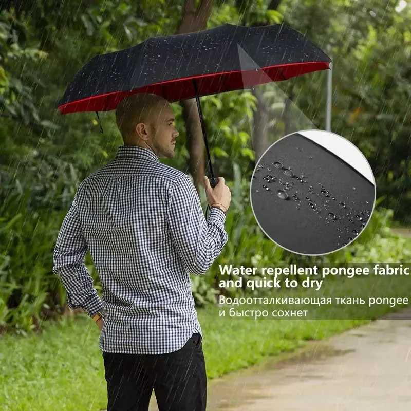 Windproof Double Layer Resistant Umbrella Fully Automatic Rain Men Women 10K Strong Luxury Business Male Large Umbrellas Parasol C251117