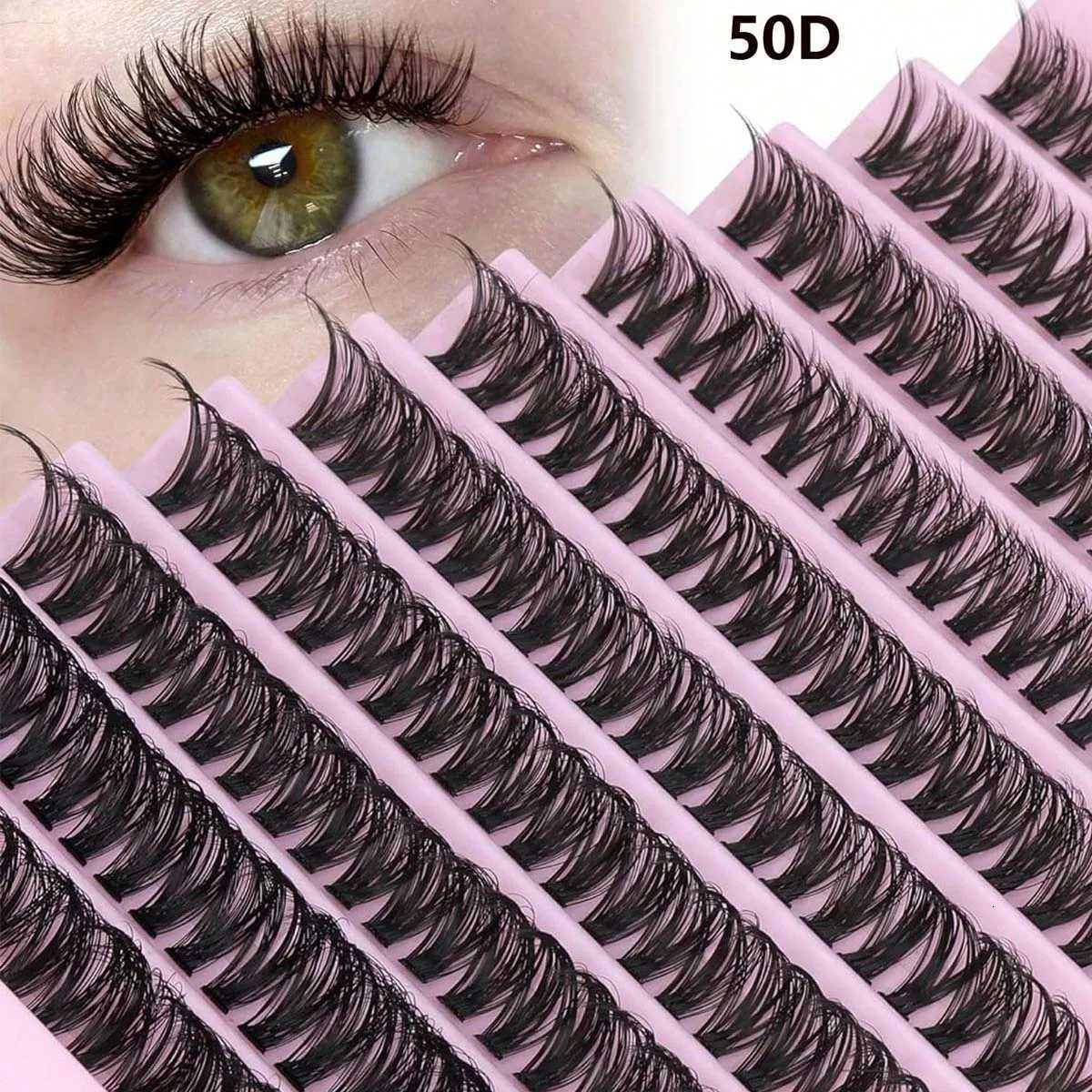 200 Pieces DIY Personal Lashes 40P Eyelash Cluster Natural Look Wispy Lashes 9-16MM D Curly Hair Personal Clusters Lashes FluffyT251117