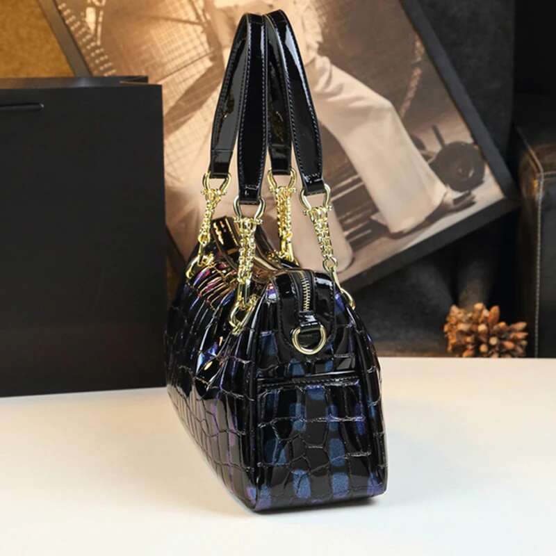 Genuine Leather Handbag Real Cowhide Designer Women's Bag Large Capacity Shoulder Bags