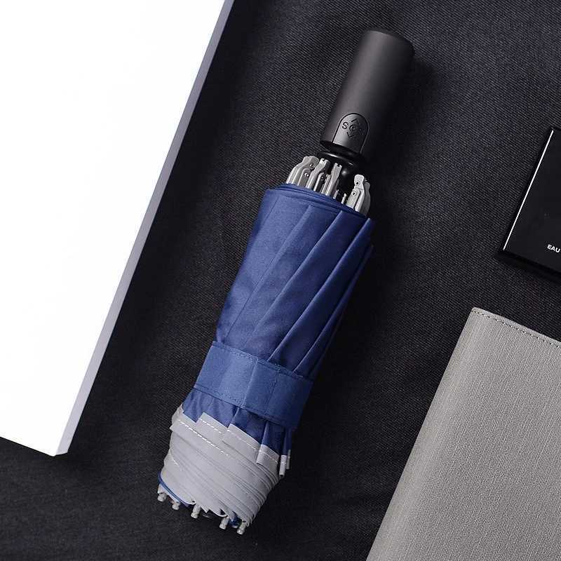 Full Automatic Reverse Folding Umbrella Men Women 130CM Large Windproof UV Sun Umbrella Luxury Portable Car Business Umbrellas C251117
