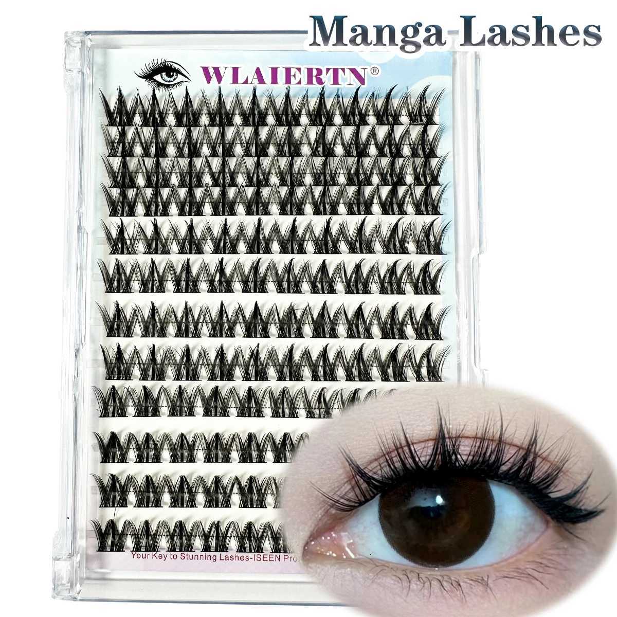 3D DIY Segment False Eyelashes Manga False Eyelash Natural Anime Eyelash Cosplay 3D Spiky Wispy Thick Reusable Cluster LashesT251117