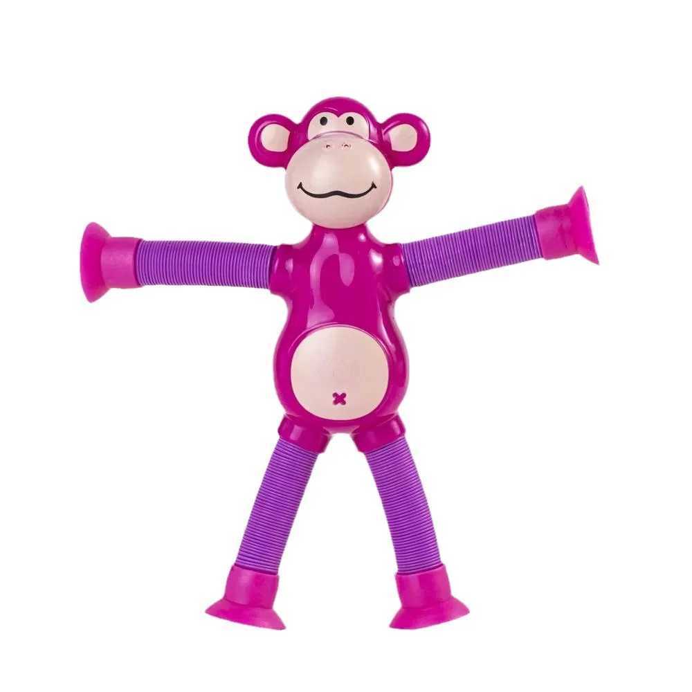 Suction Cup Monkey Pop Tubes Fidget Toys Decompression Stretch Tube Stress Relief Sensory Toys for Kids Adult Party Gifts J251117