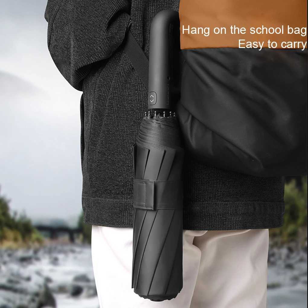 125CM Portable Automatic Umbrella Folding Sunny Umbrellas Dark Blue C251117