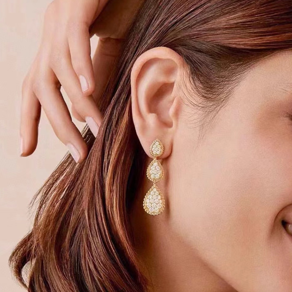 ADITA Designer earrings gold plated with crystal womens drop earrings gold silver rose gold top quality gift for girlfriend 001