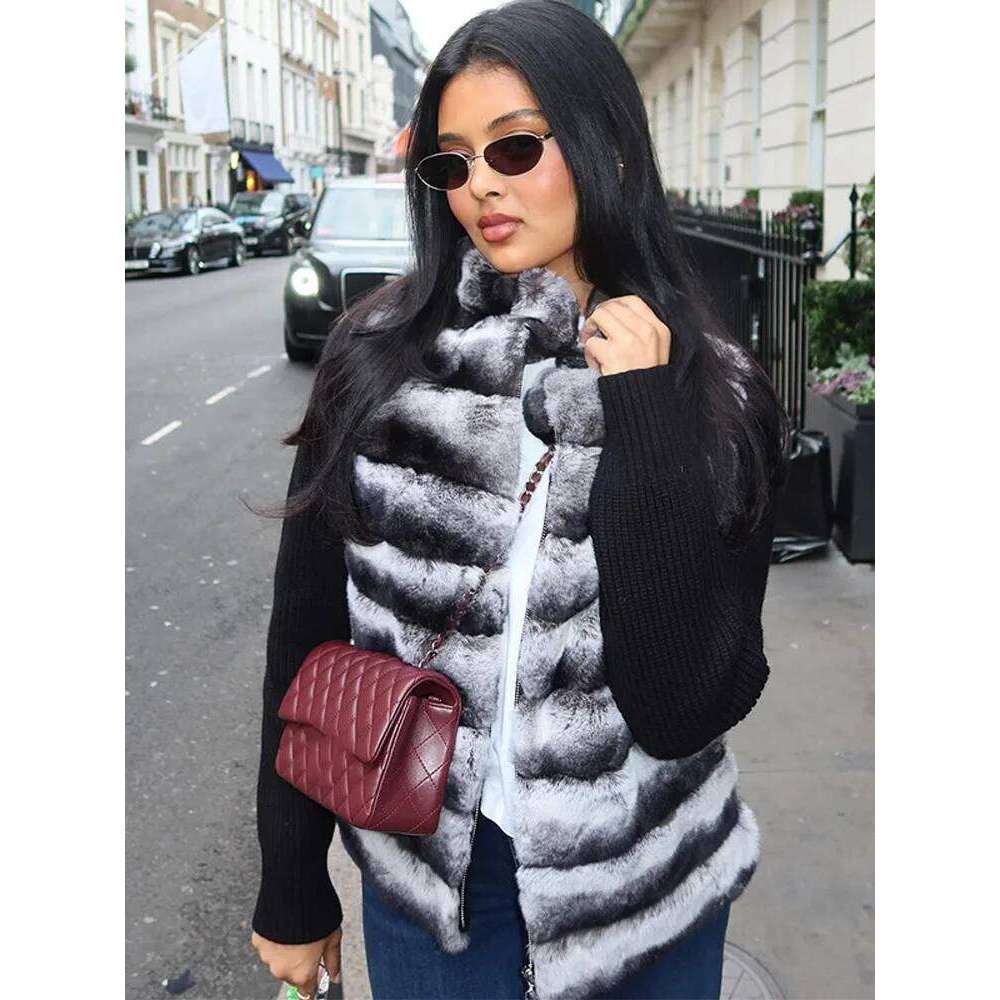 Women's Stand Collar Full Sleeve Faux Fur Solid Zipper Female Jackets 2025 Autumn Fashion Chic Cozy Lady Outwears Winter Puffer Jacket Women