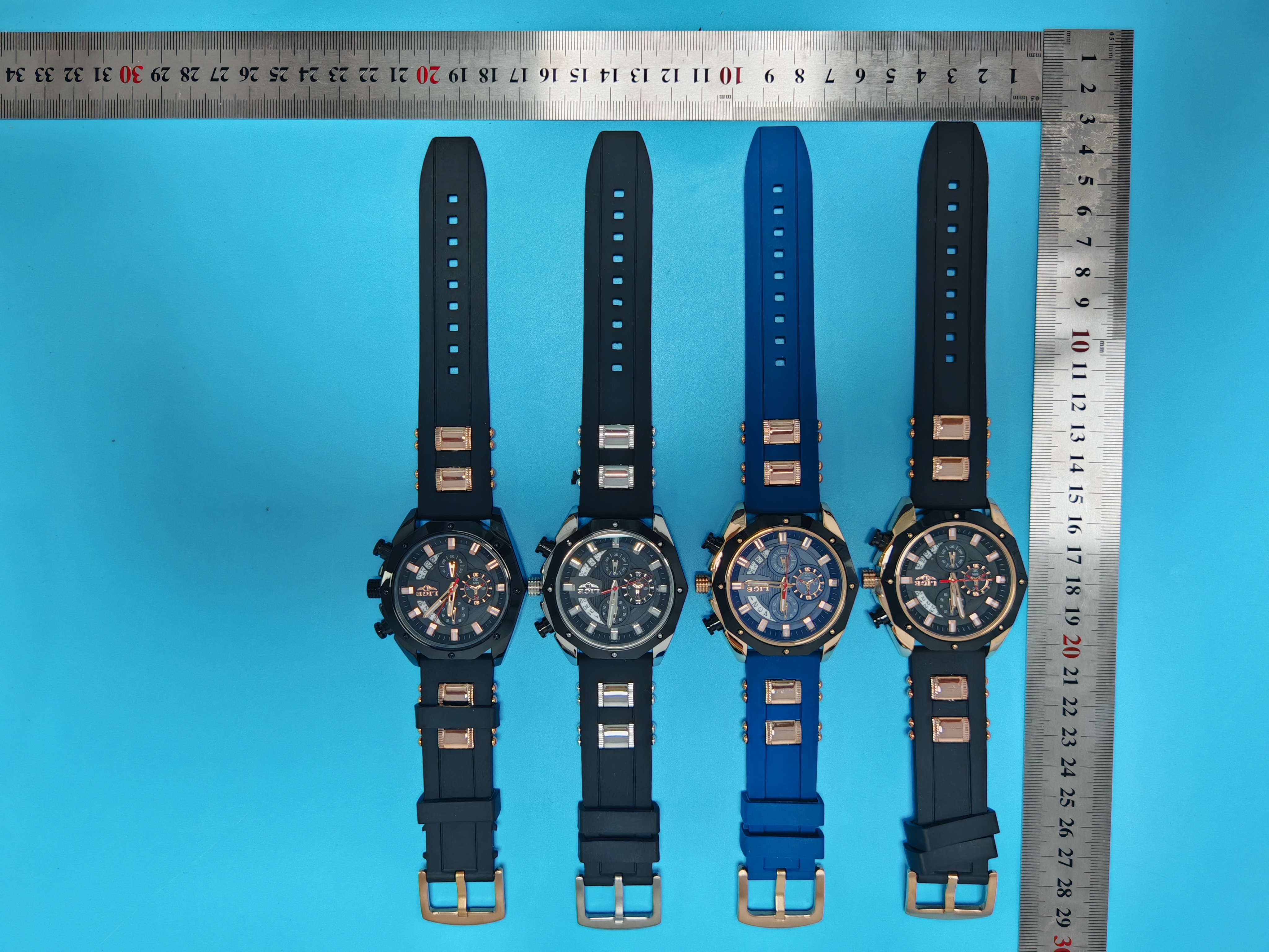 LIGE Mens Watches Brand Luxury Silicone Strap Waterproof Sport Quartz Watch Men Chronograph Military Clock Multi-function chronograph Quarzuhr