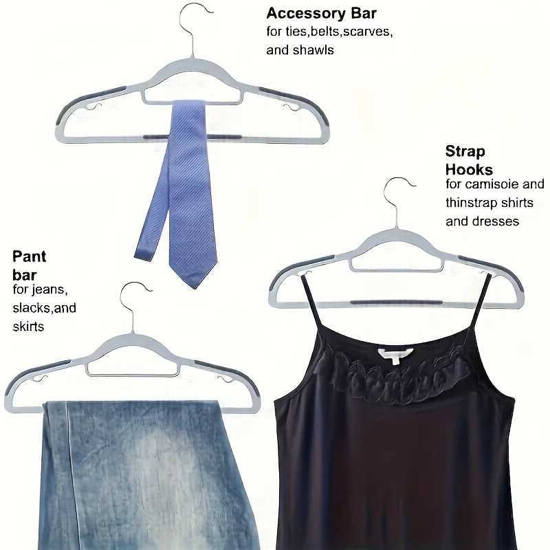 30Pcs Set of Non-slip Hangers Sturdy and Durable Rotating Hook Hangers Laundry Bathroom Bedroom Clothes Hangers Organization C251117