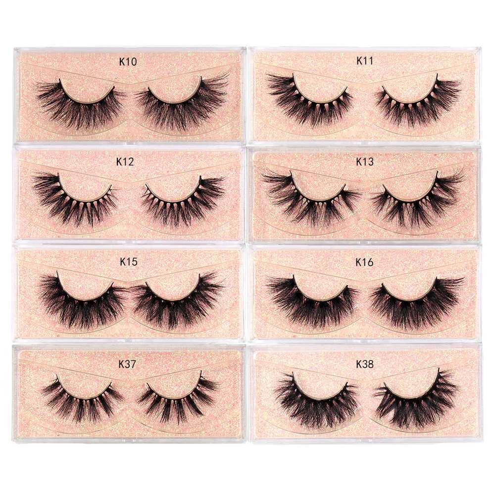 16mm-18mm Mink Eyelashes Long Lasting Mink Lashes Natural Dramatic Volume Eyelashes Extension Thick Long 3D False EyelashesT251117