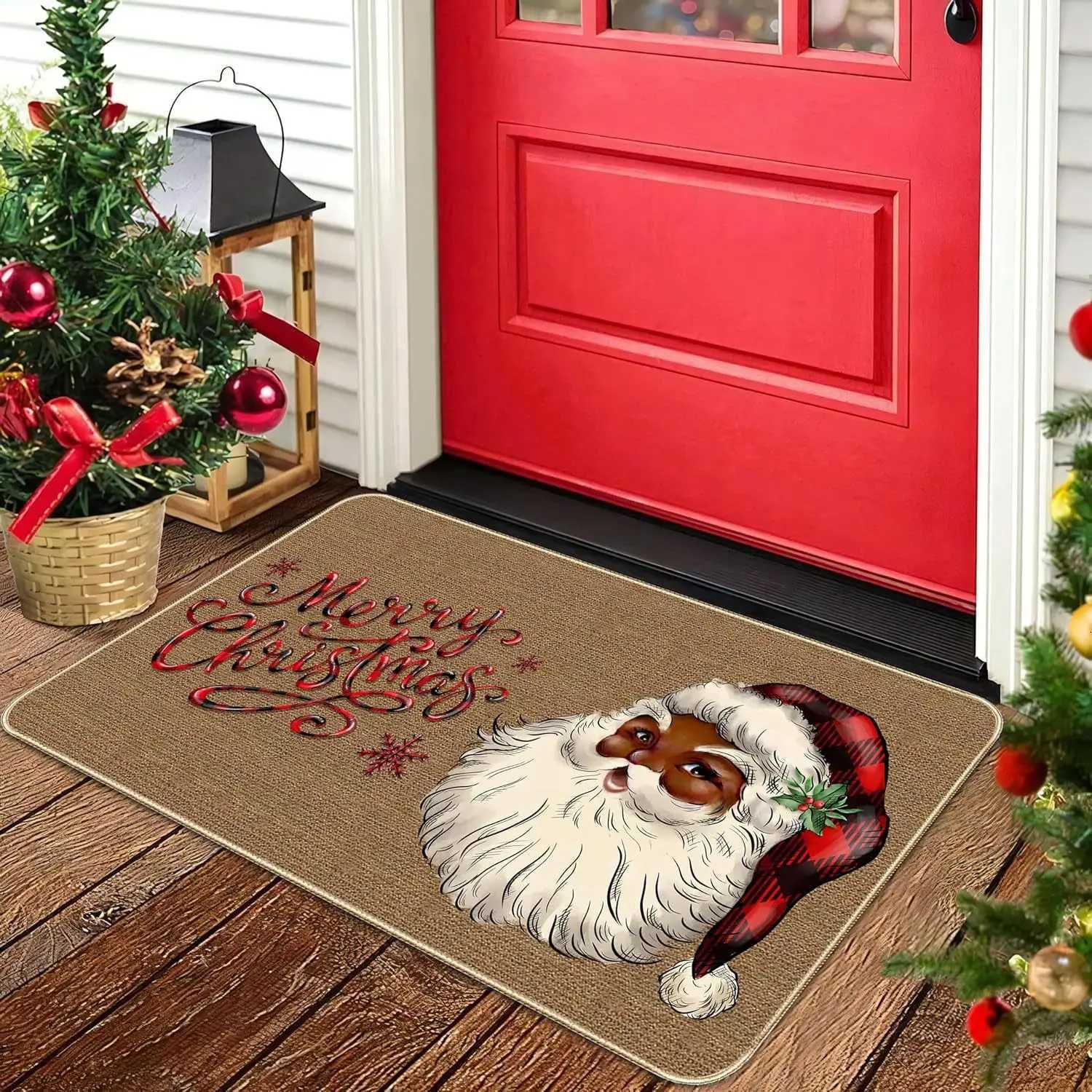 Nutcracker Carpet Entrance Hallway Wear-Resistant Door Mat Indoor/Outdoor Christmas Decorative Floor Mat Home DecorM251117
