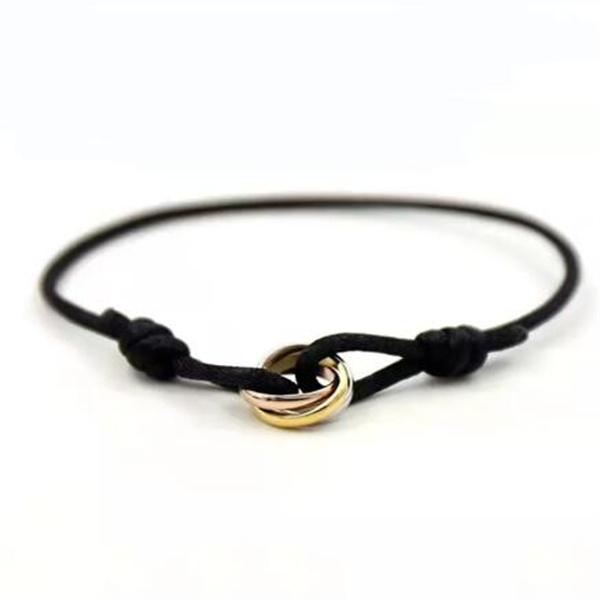 Mens womens bracelet designer bracelet Trinity bracelet Fashion 316L Stainless Steel Trinity ring string Bracelet three Rings hand strap couple