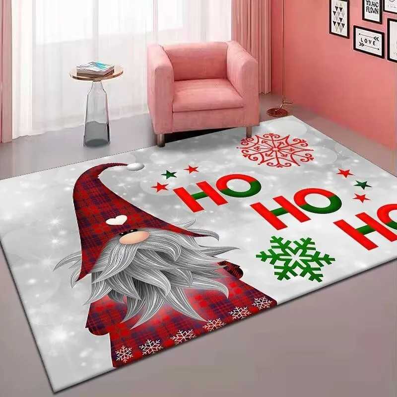 Christmas Tree Santa Claus Carpet Happy New Year Living Room Holiday Sofa Bedroom Study Kitchen Entrance Rug Non-slip Decor MatM251117