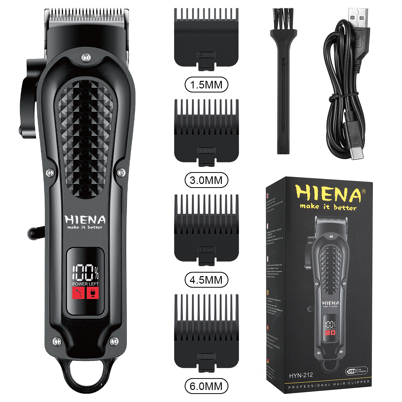 CkeyiN Professional Barber Hair Clipper Rechargeable Electric Finishing Cutting Machine Men Beard Trimmer Shaver Cordless Corded 220623 C260312