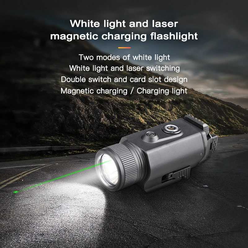 RichFire Magnetic Tactical Flashlight 2400LM White Light Laser 2 in 1 Hunting Accessories 20mm Standard Mount M251117