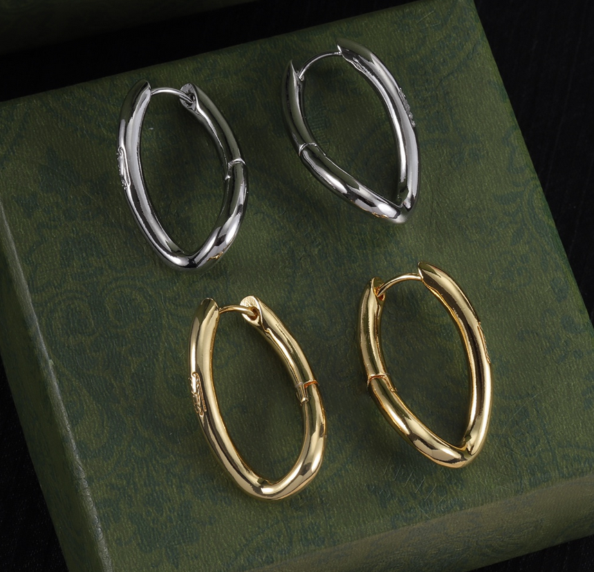Simple Designer Geometric Hoop Earring Personality Trendy Letter Huggie Dangle Earrings Eardrop aretes orecchini for Men Women Wedding Party Jewelry Gift
