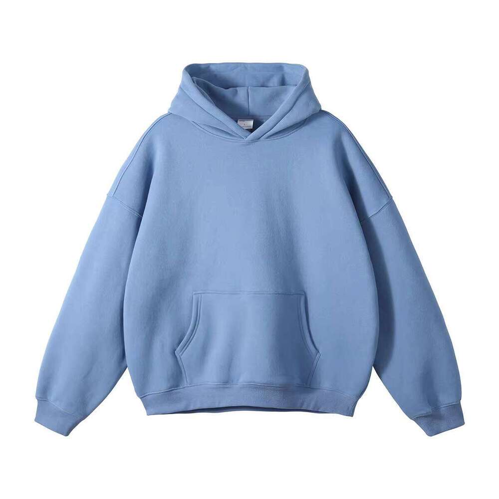 High Quality 400gsm Heavy Weight Cotton Stringless Blank Hoodie Men Streetwear OEM Logo Custom Oversized Hoodies