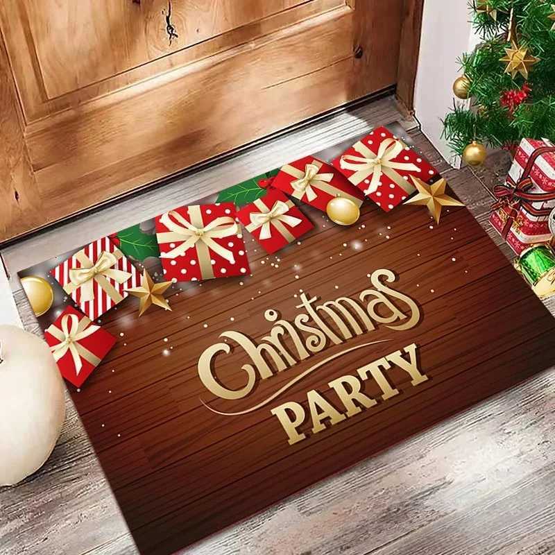 Charming Christmas Crystal Velvet Rug -Soft Festive Gift Design Doormat Non-Slip Entrance Decor Perfect Holiday Season PresentM251117