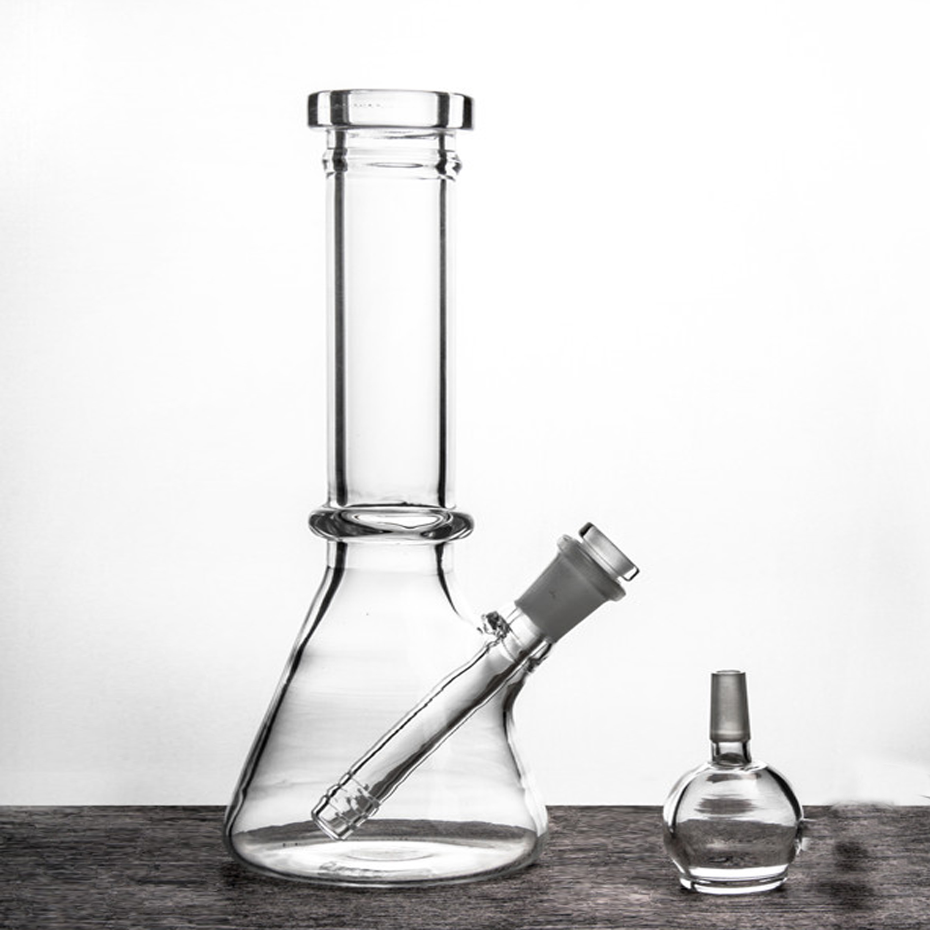 7.9inchs Beaker base Bongs Water Pipes Hookahs Smoking Glass Pipe Bubbler Downstem Perc With 14mm Joint