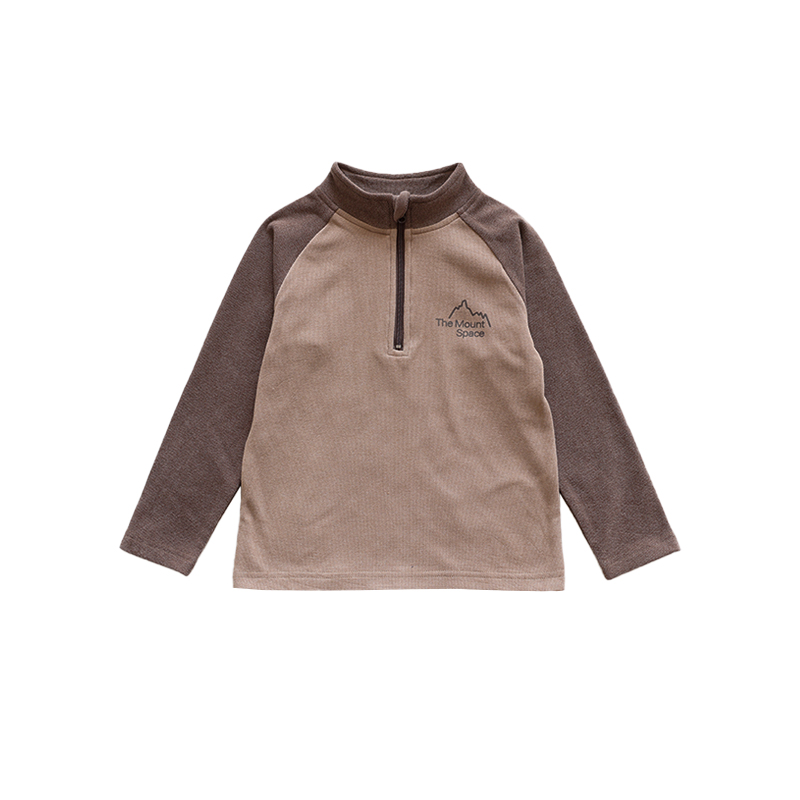 Mountain-Style Cationic Raglan-Sleeve Long-Sleeve Top, Water-Repellent Textured Outdoor Sweatshirt for Kids, New Season Hiking & Daily Wear 25AG1137