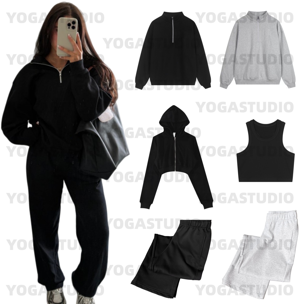 Women Yoga Clothes Sets Half Zipper Hoodie And Pants Perfect for winter outings Best-selling innerwear Special Offer Bundle alosetism women clothes