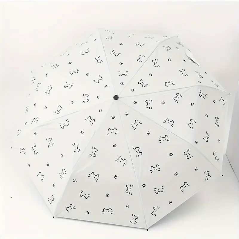 Folding cat parasol sun protection UV protection dual-use umbrella for sunny and rainy days fully automatic parasol C251117