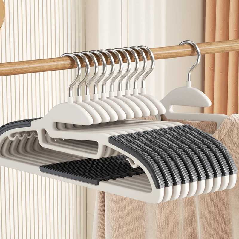 10Pcs Black/Orange/Grey Multifunctional Wet and Dry Household Hanger Suitable for Hanging Clothes Bedroom Wardrobe Anti-Slip C251117