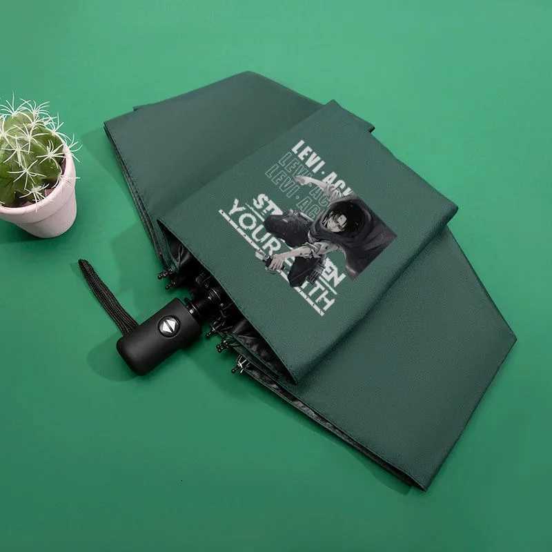 Blue Black Purple WhiteShingeki no kyojinAttack On TitanAnimeWindproof Anti-UVAutomatic Rain Compact Umbrella for Woman Man C251117