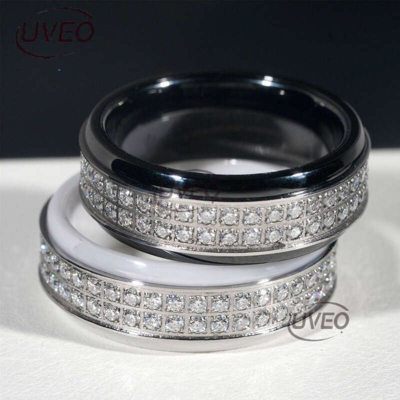 925 Gold VVS Iced Out Moissanite Ring Jewelry Hip Hop Pass Dias Tester Mens Women Sterling Silver Couple