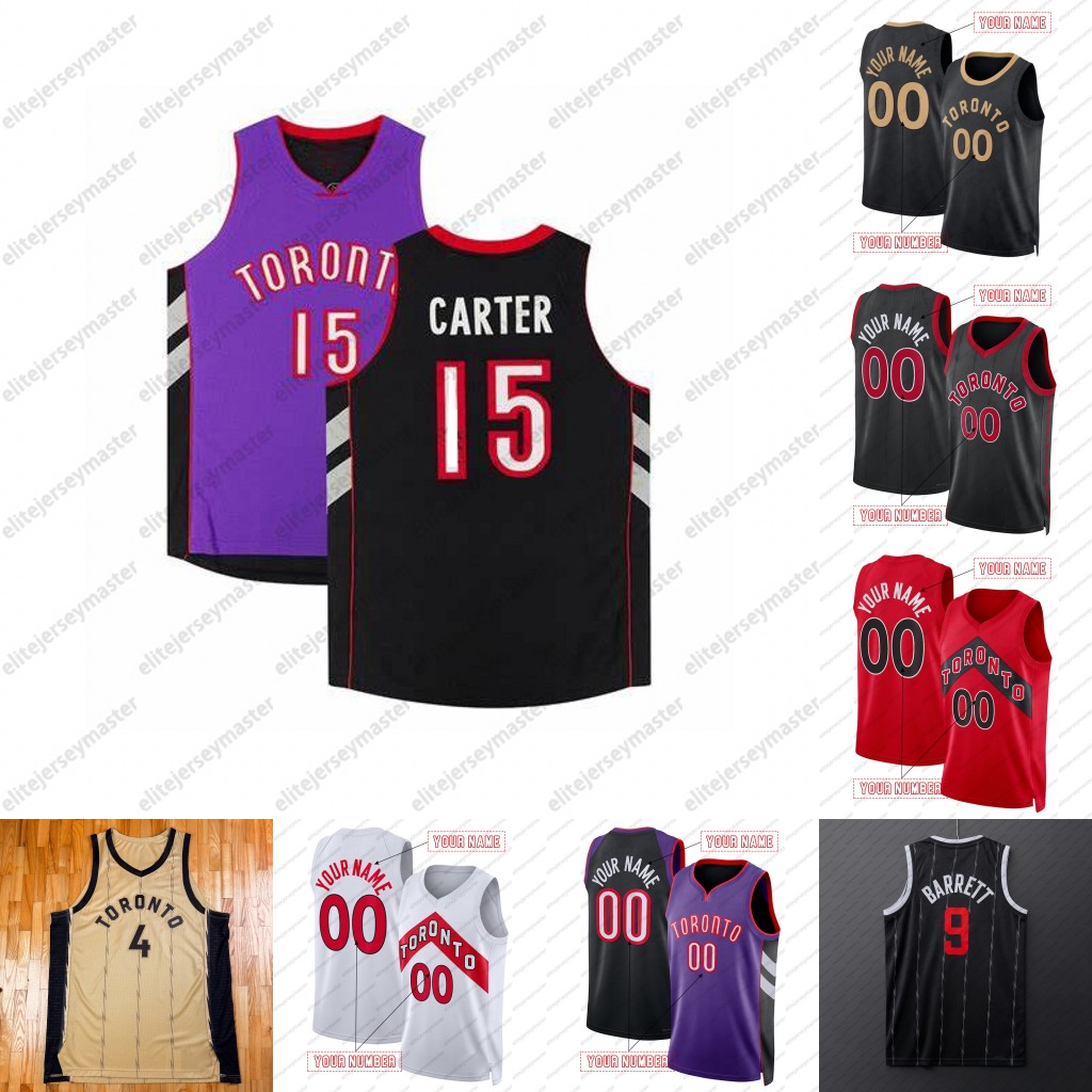 4 Scottie Barnes 15 Vince Carter 2025-26 Barrett Ingram Battle Boucher Stitched Personalized Customized Basketball Jerseys Custom Any Number Name 111