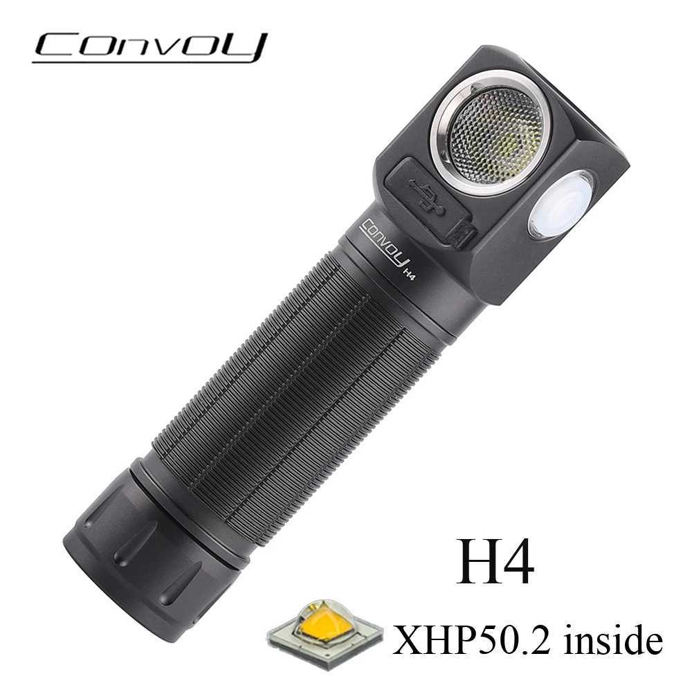 Flashlight Convoy H4 with XHP502 Headlamp Linterna Led 21700 Torch Flash Light Type-C Rechargeable Headlight M251117