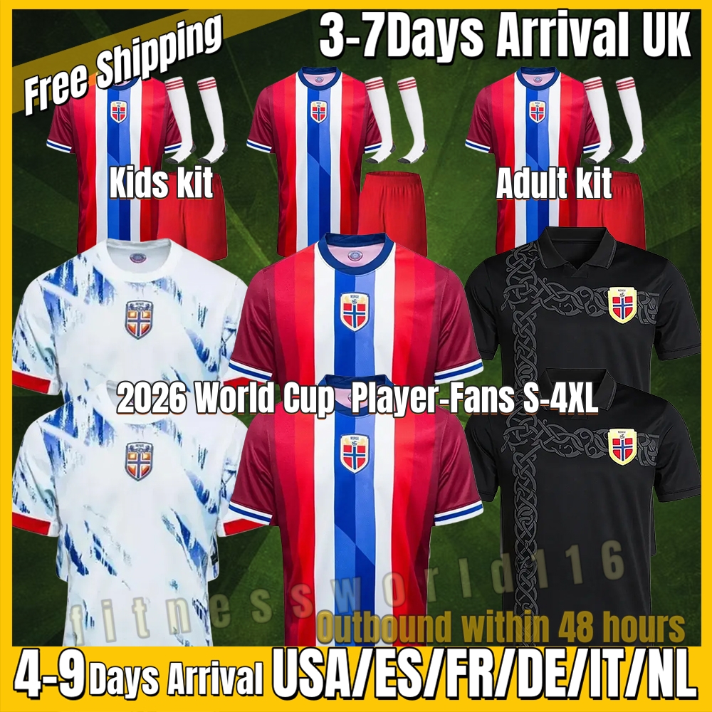 xxxl 4xl 2026 Norway Haaland soccer jerseys Odegaard SOLSKJAER Sorloth BERGE RYERSON Shirt national team Football Uniforms S-4XL