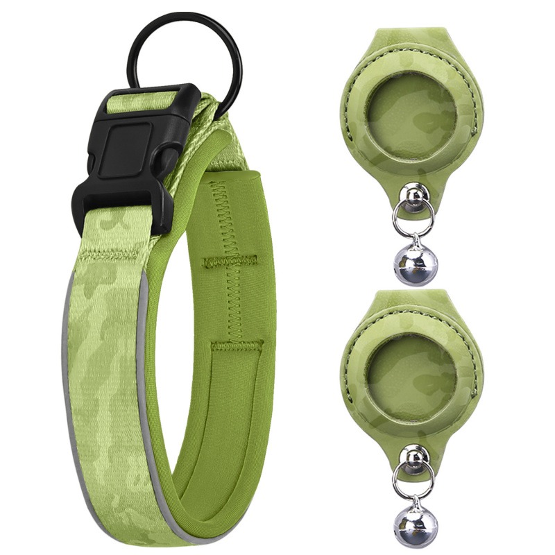 Factory Custom & Free Design Nylon/polyester Pet Collar | Anti-Lost Adjustable Dog Cat Collar with Air Tag Holder & GPS Compatible | Comfortable Safet