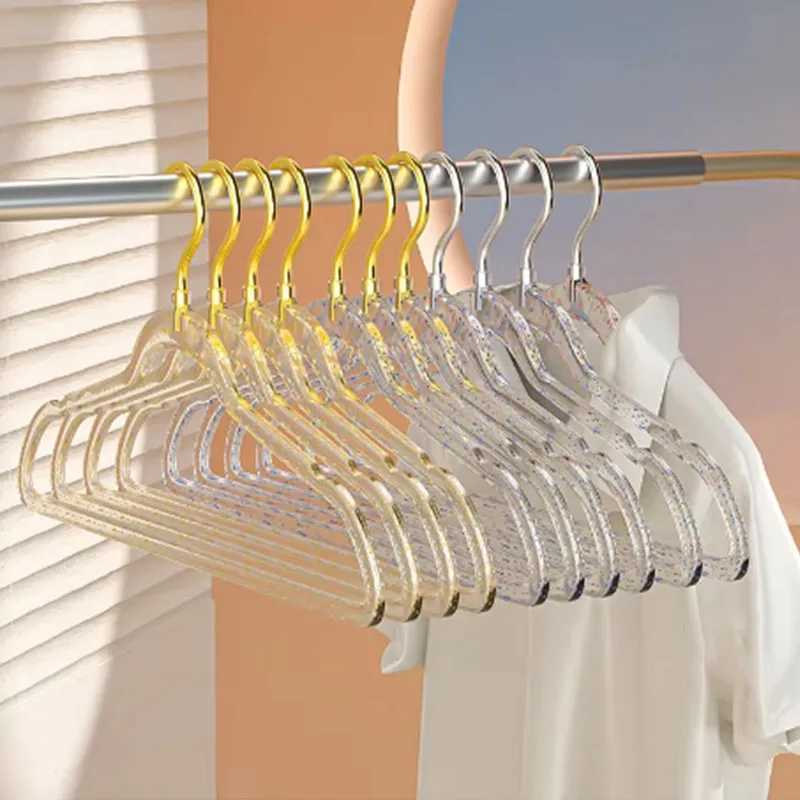 Transparent Coat Rack Light Luxury Non-Slip Space Saving Multipurpose Hanger Gold Dust Acrylic Home Bedroom Organization Storage C251117