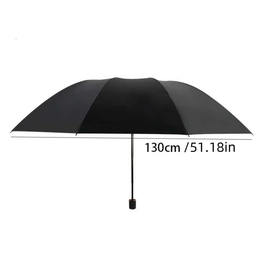 Windproof Folding Umbrella Extra-Large 130cm Folding Umbrella Windproof Rainproof with Reinforced Manual Umbrella 1PC C251117